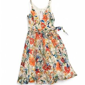 Floral fit and flare dress